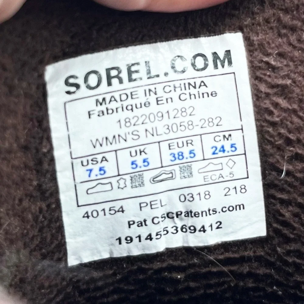 Sorel Slimpack Lace II Waterproof Boot Shoe Fleece Lining